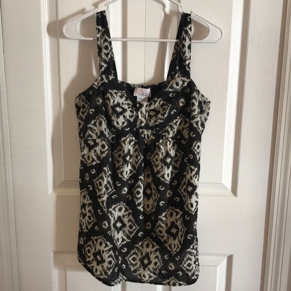 Oh Baby Brown and White Maternity Tank Top